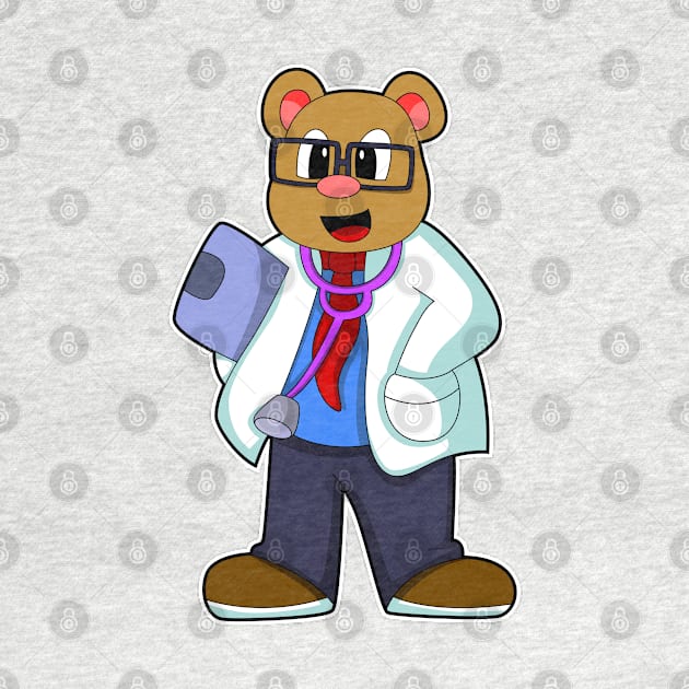 Bear as Doctor with Stethoscope by Markus Schnabel